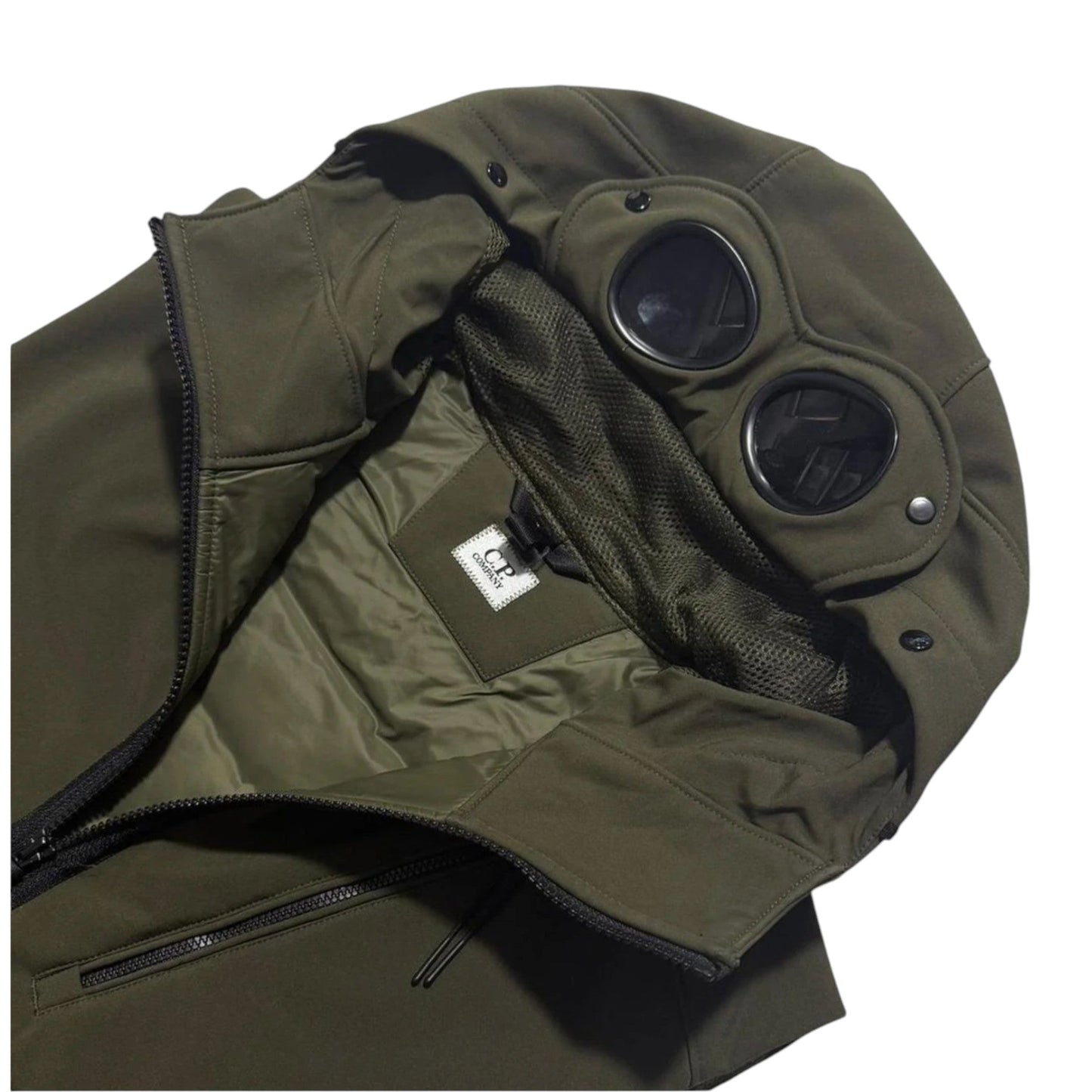 C.P. Company Ivy Green Down Soft Shell Goggle Gilet