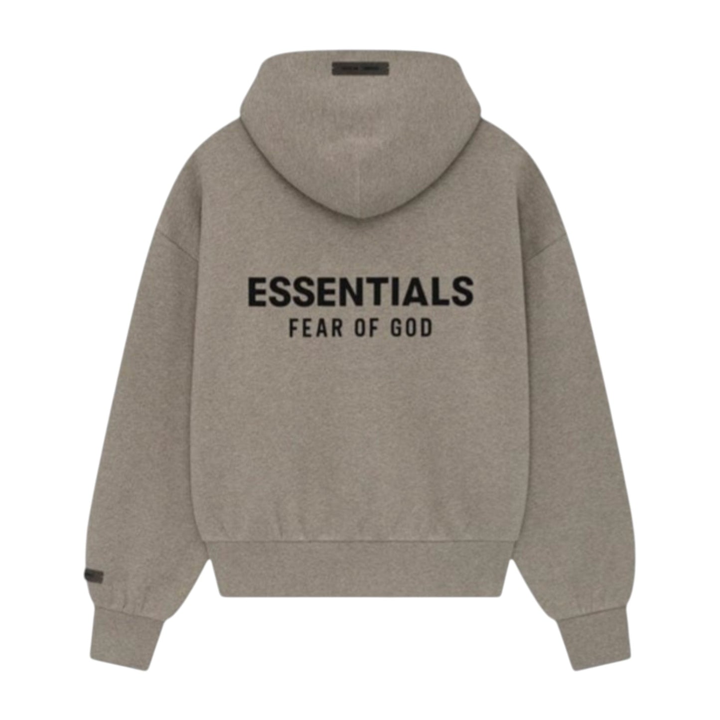 Essentials Heather Stone Zip-Up Hoodie