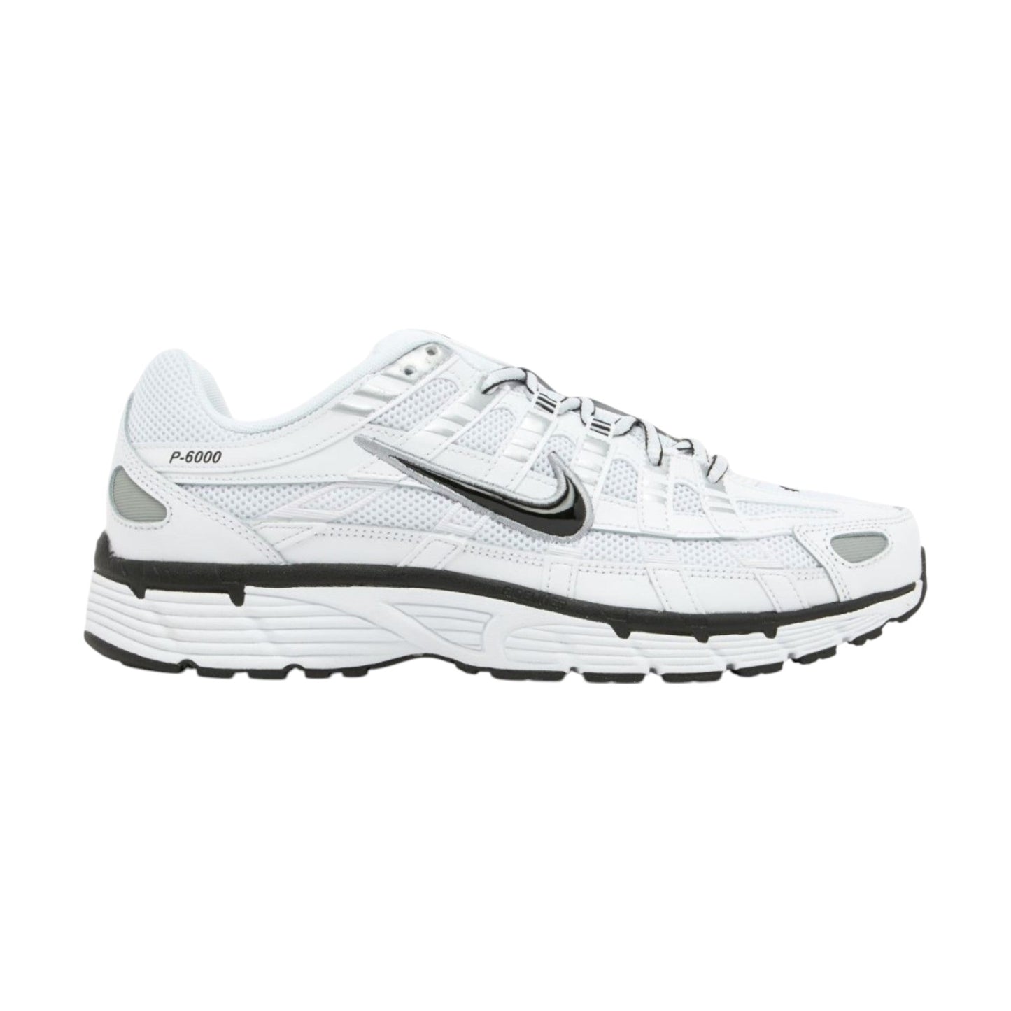 Nike P-6000 White Metallic Silver Silver Black