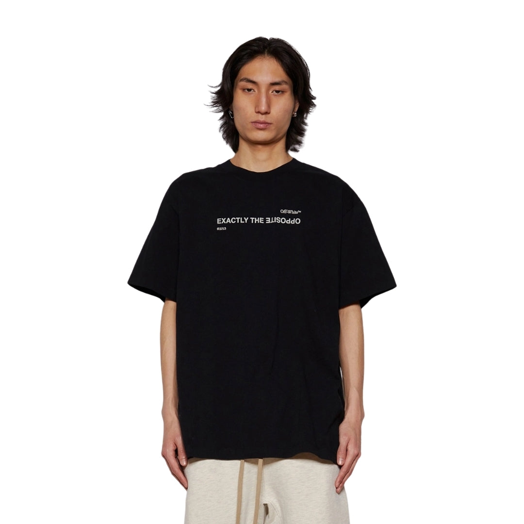 Off-White Spiral Opposite Over Short Sleeve Tee Black XXS