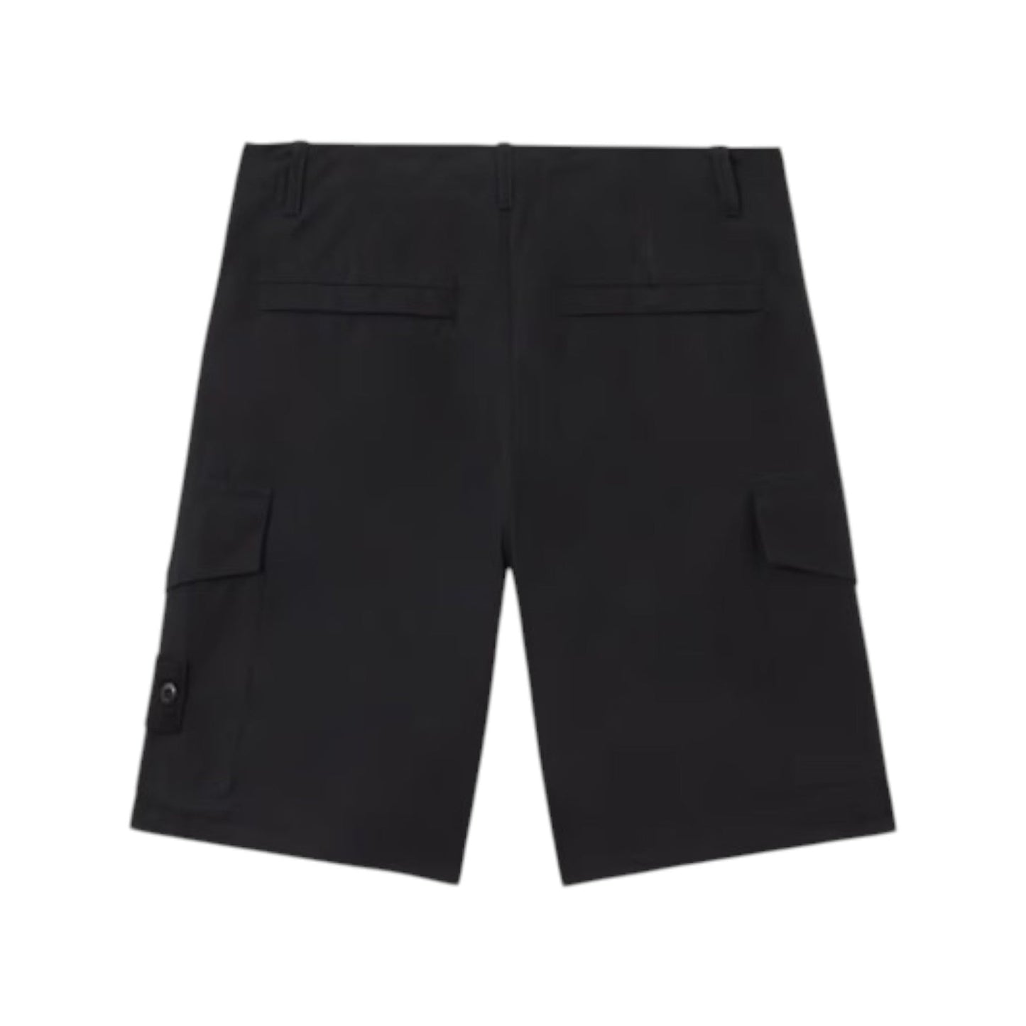 Stone Island Weatherproof Cotton Canvas Black Ghost Cargo Shorts
