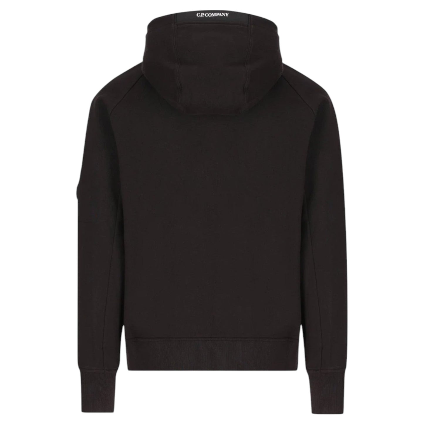 C.P. Company, Black Zip Closure Hooded Sweatshirt