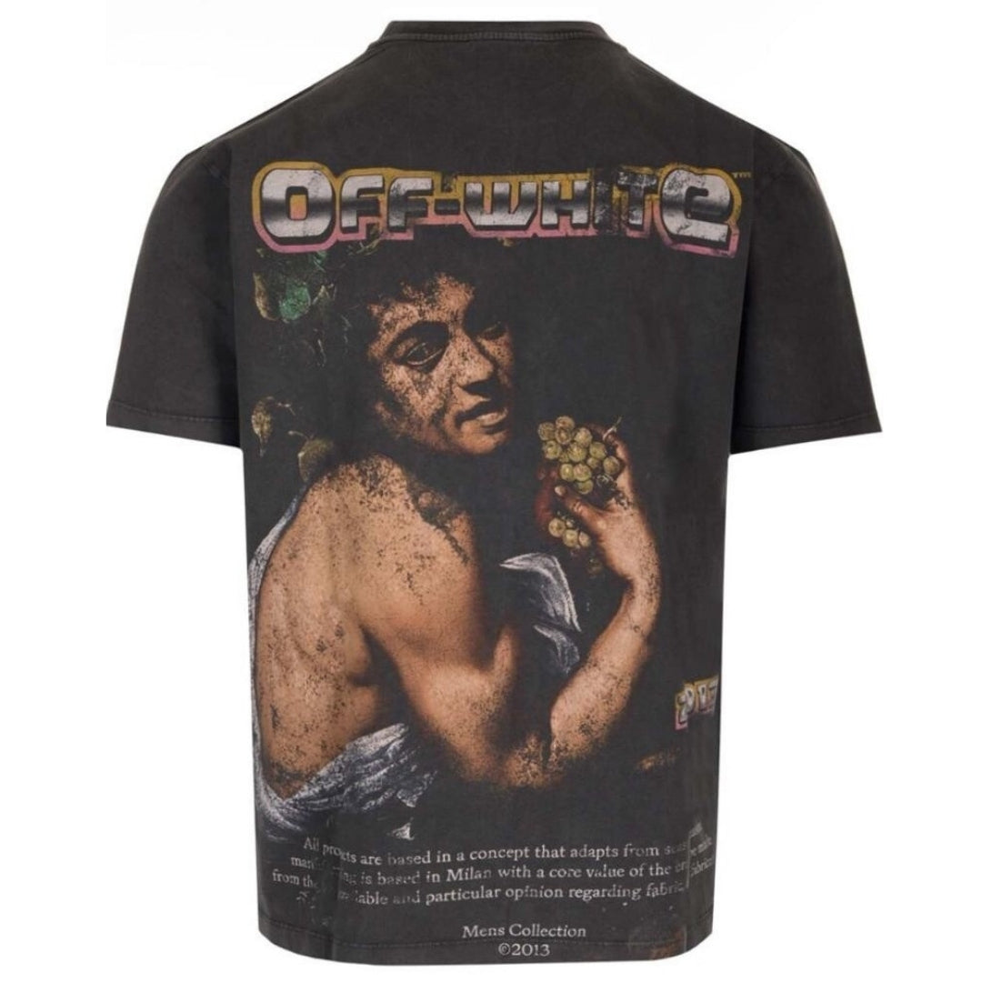 Off White Bacchus Slim Black T Shirt Omaa027F23Jer0061084 - Style Centre Wholesale
