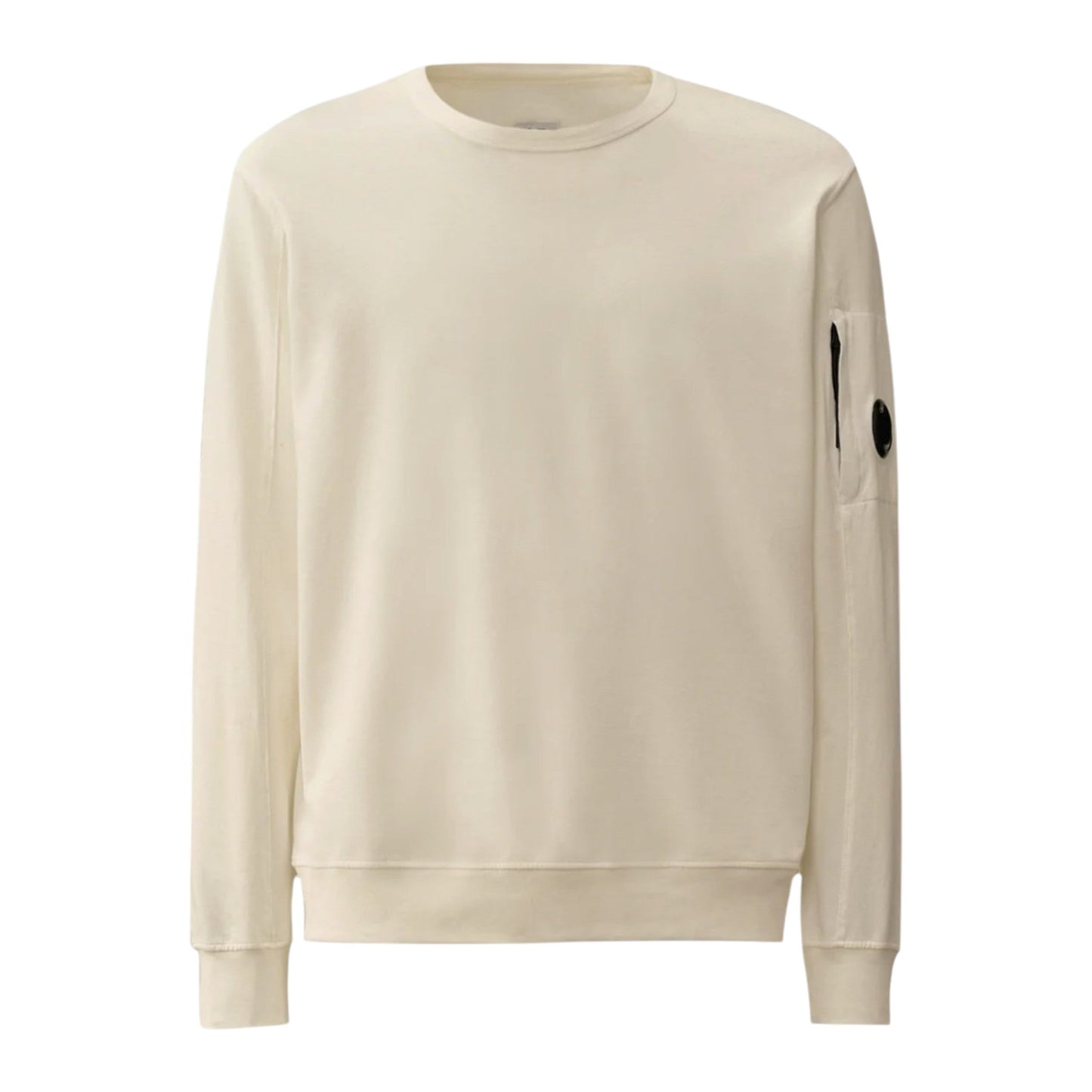 C.P. Company White Light Fleece Lens Sweatshirt