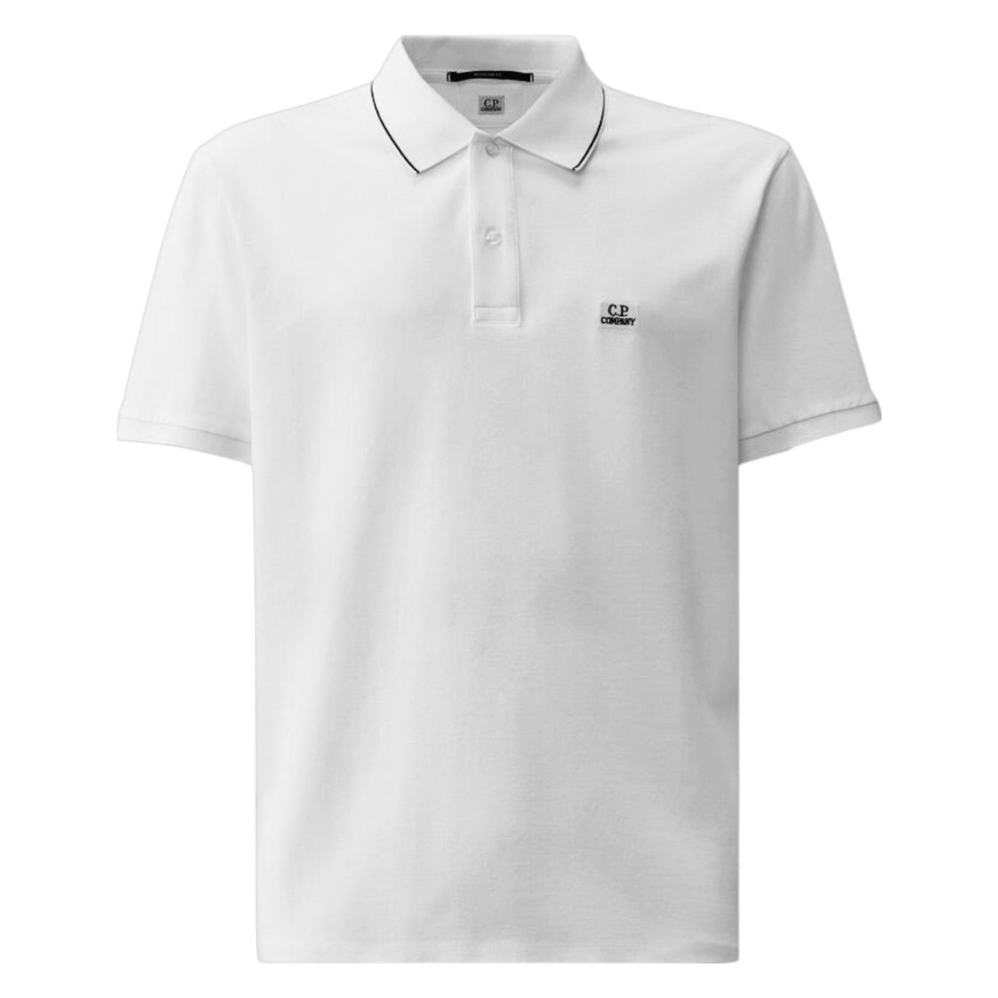 C.P Company Stretch Piquet White Polo Shirt
