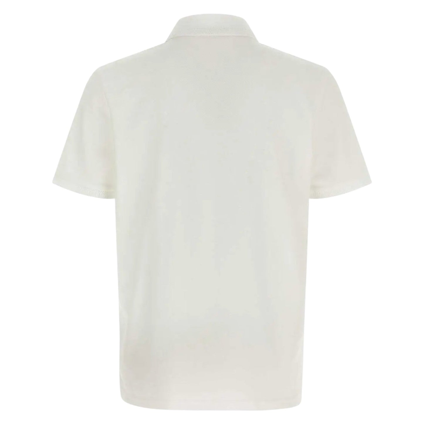 Moncler Cotton Piquet White Polo Shirt