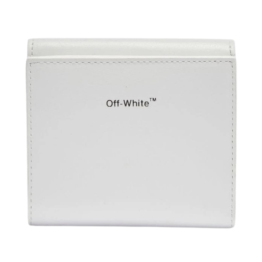Off-White Quote Logo White Jitney French Purse