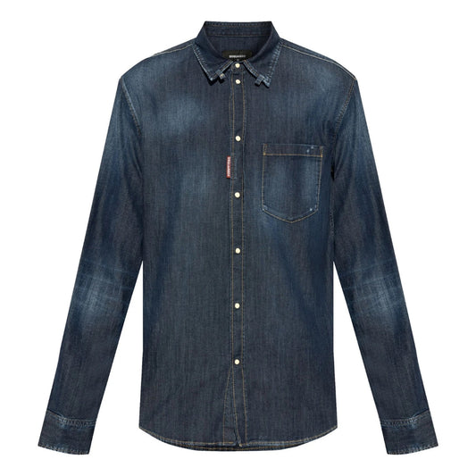Dsquared2 Dark Wash Tab Shirt Navy Blue W30