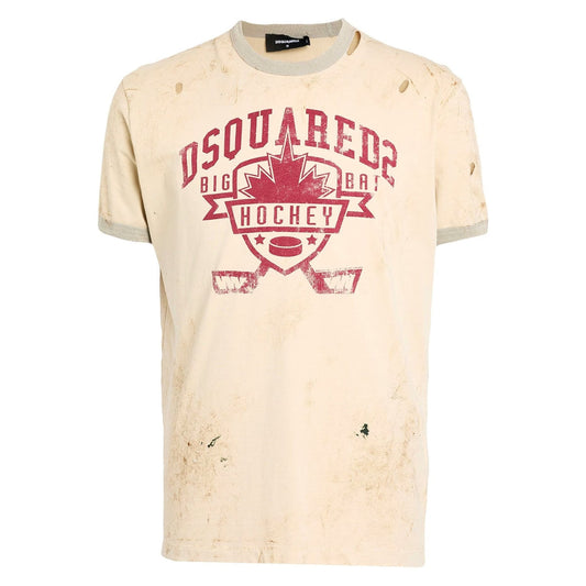Dsquared2 Contrast Graphic T-Shirt Champagne S