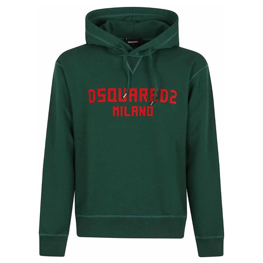 Dsquared2 Cool Fit Hoodie Green Red Print S