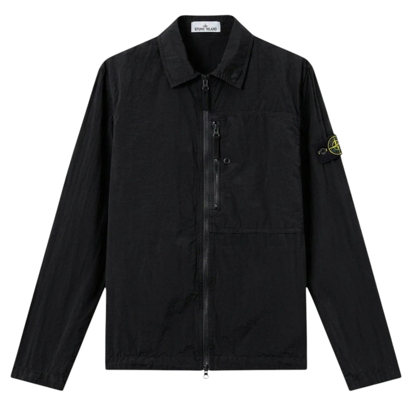 Stone Island Nylon Metal Zip-Up Black OVershirt