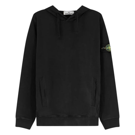 Stone Island Organic Cotton Black Hoodie