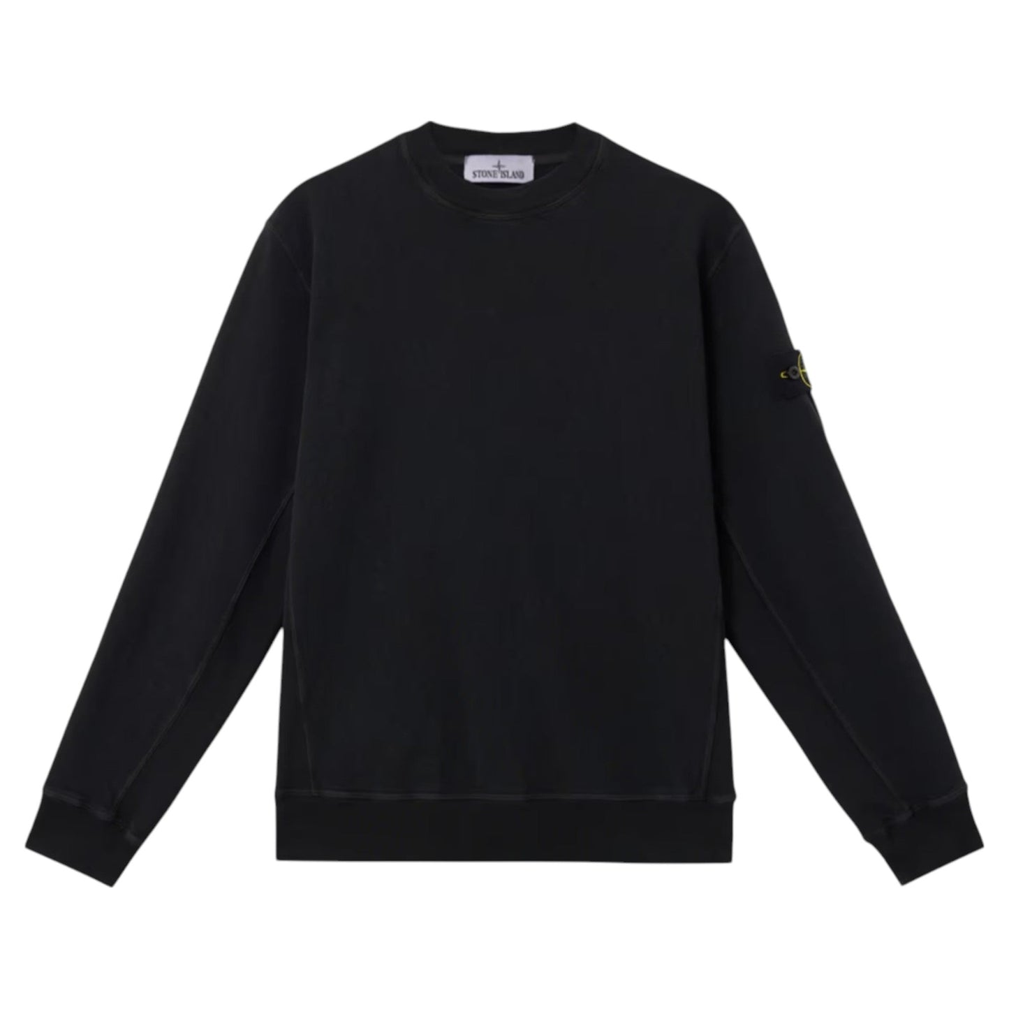 Stone Island Malfile Fleece 'Old' Effect Black Sweatshirt
