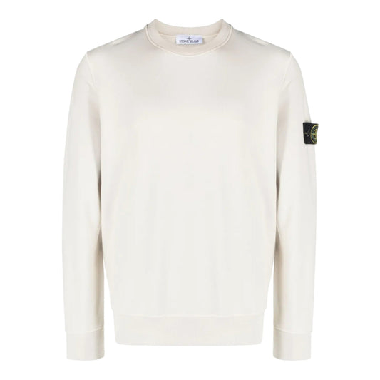 Stone Island Organic Cotton Cream Sweatshirt