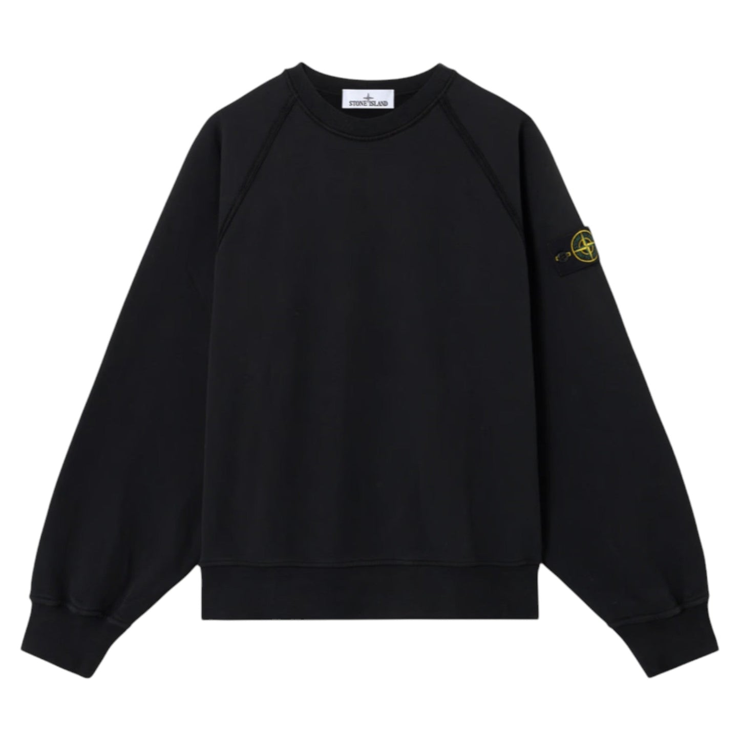 Stone Island Brushed Organic Black Sweatshirt