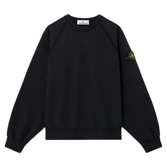Stone Island Brushed Organic Black Sweatshirt