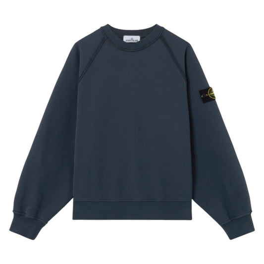 Stone Island Brushed Organic Navy Sweatshirt