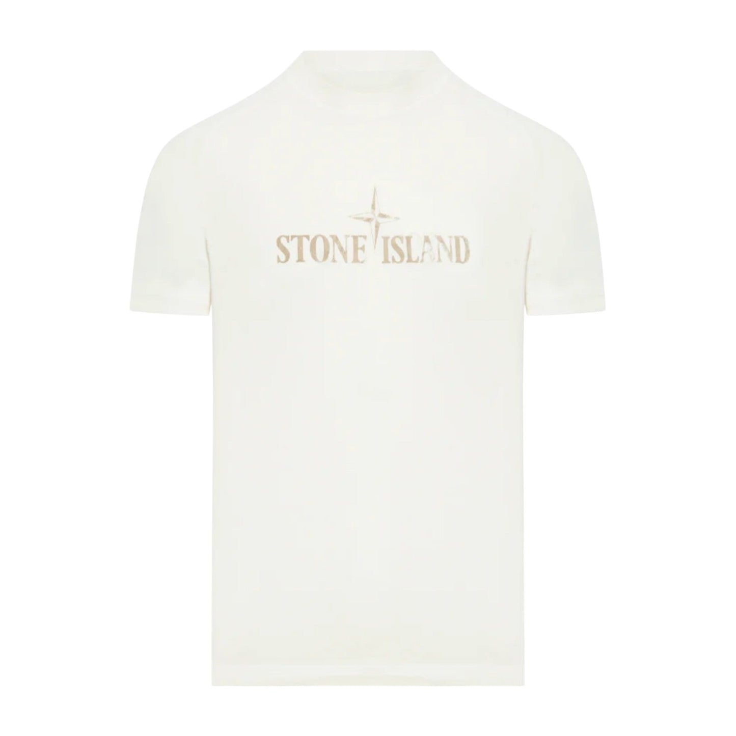 Stone Island Front Print Ivory T-shirt