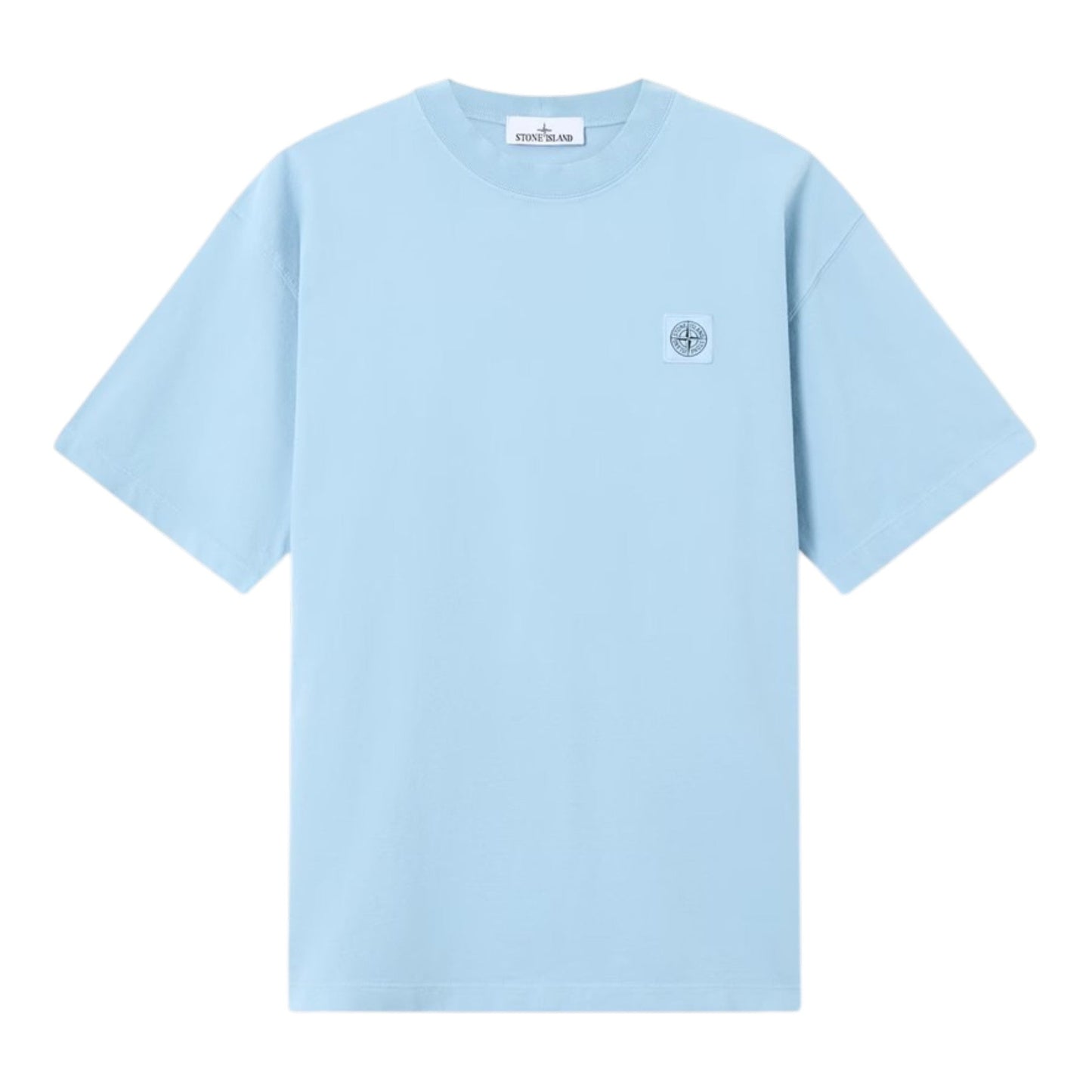 Stone Island Compass Patch Logo Neutral Light Baby Blue T-shirt