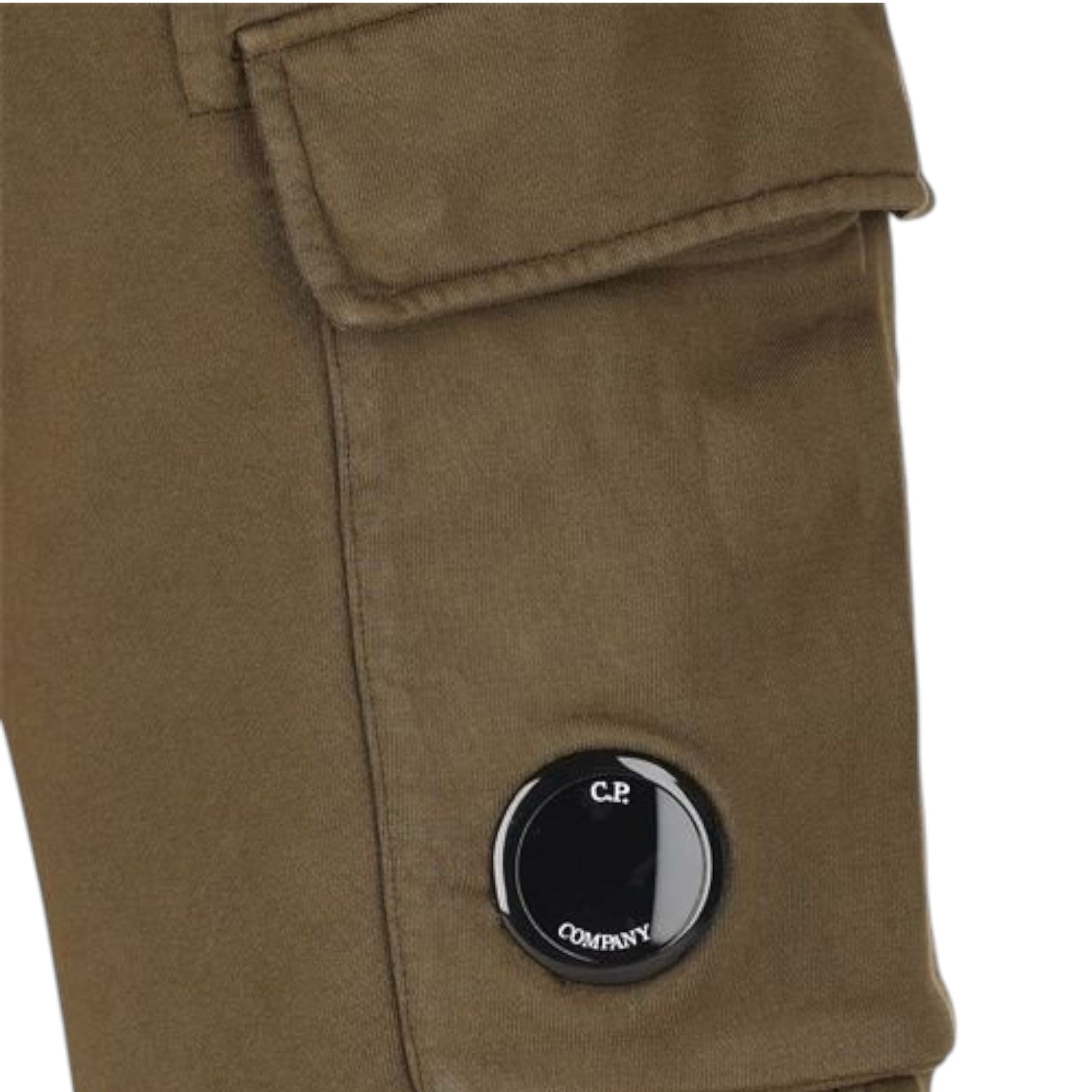 C.P. Company, Light Fleece Logo Pocket Ivy Green Shorts