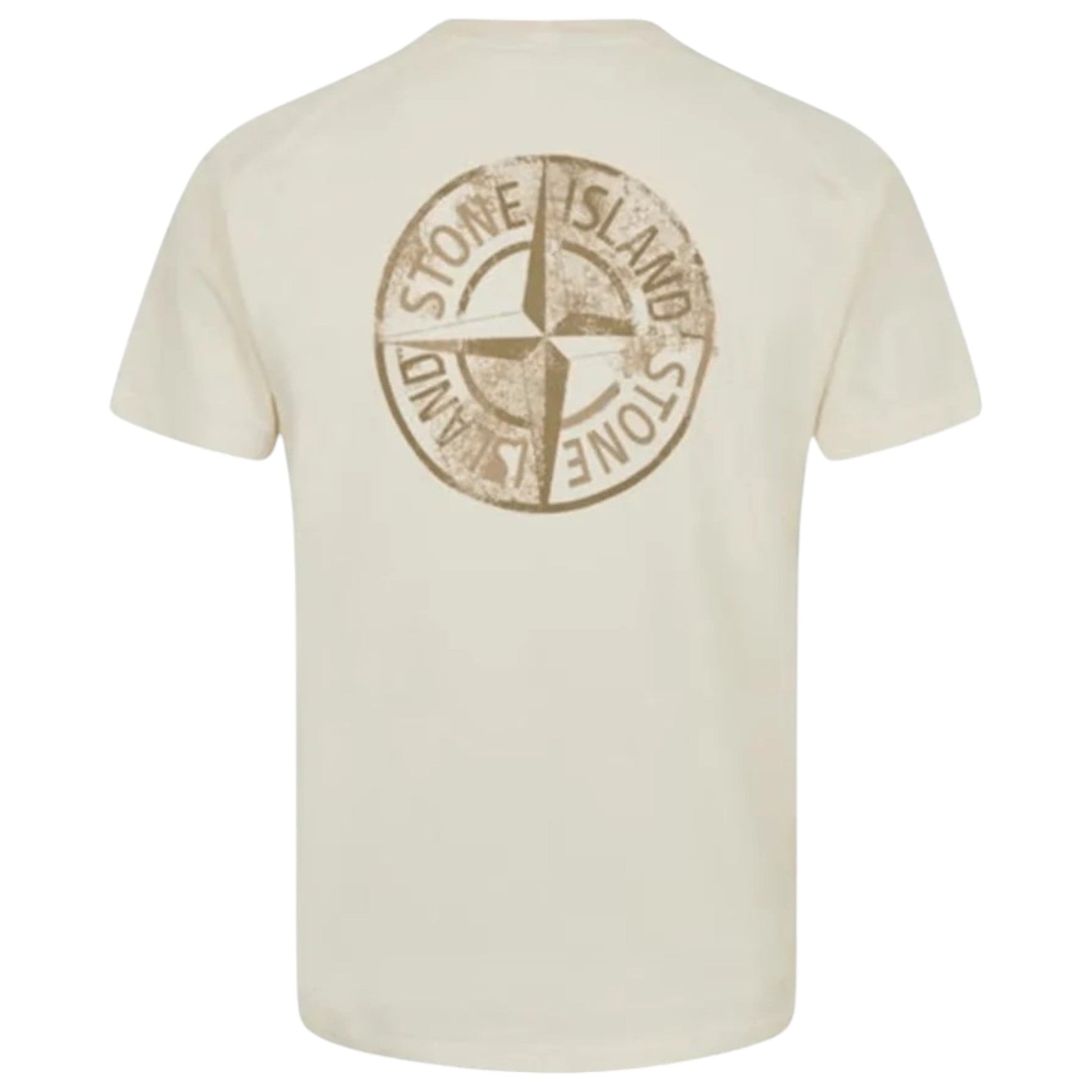 Stone Island, Logo Printed Crewneck T-Shirt - Ivory